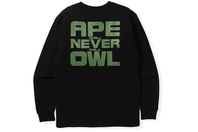 BAPE CLOTHING BAPE X OVO LONG SLEEVE NOIR