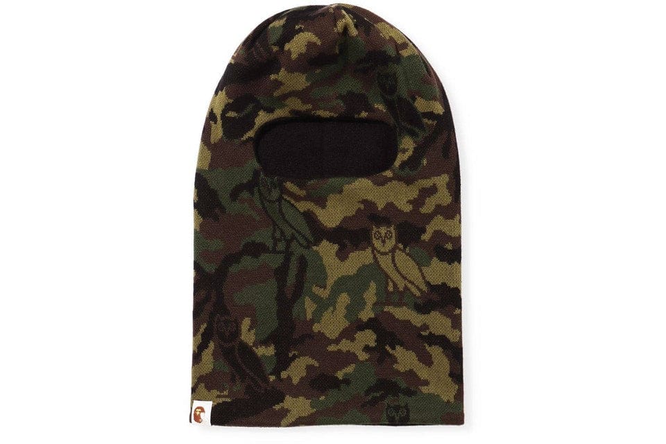 ACCESSOIRES BAPE BAPE X OVO WOODLAND CAMO SHARK BALACLAVA REVERSIBLE NOIR w6JJ657CJ