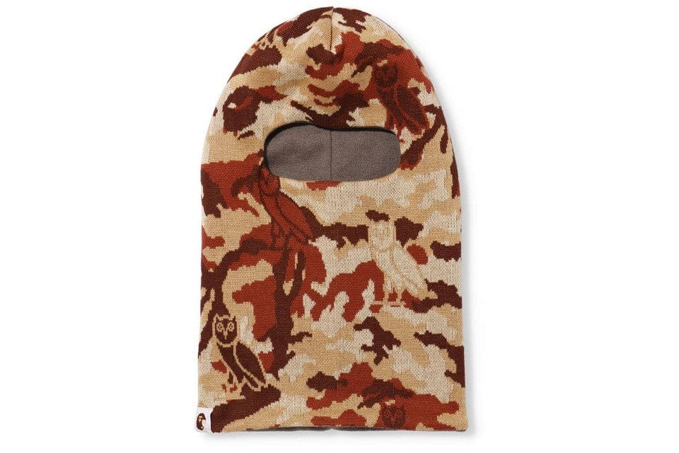 ACCESSOIRES BAPE BAPE X OVO WOODLAND CAMO SHARK REVERSIBLE BALACLAVA GRIS E0UMyEMwD