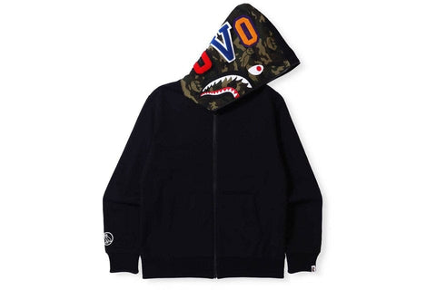 BAPE CLOTHING BAPE X OVO REVERSIBLE FULL ZIP HOODIE  BLACK