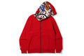 BAPE CLOTHING BAPE X OVO REVERSIBLE FULL ZIP HOODIE RED