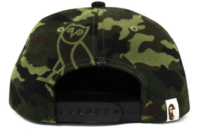 BAPE ACCESSORIES BAPE X OVO WOODLAND CAMO SNAPBACK CAP GREEN