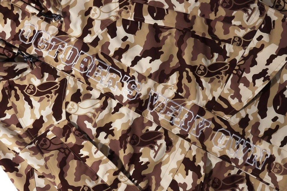 BAPE CLOTHING BAPE X OVO WOODLAND CAMO SNOWBOARD JACKET BEIGE