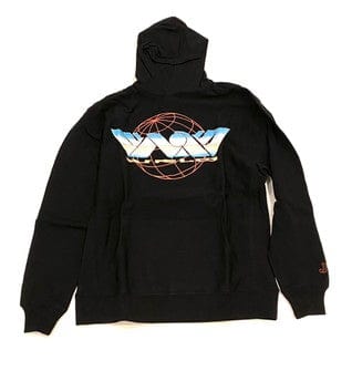 VLONE CLOTHING JUICE WRLD X VLONE ORANGE GLOBE HOODIE BLACK