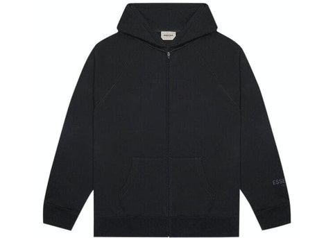 ESSENTIALS clothing ESSENTIALS FOG 3D SILICON ZIP UP HOODIE BLACK ZIPBLACK