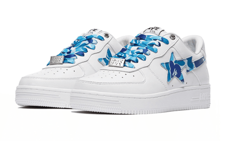 BAPE SHOES BAPESTA ABC CAMO BLUE