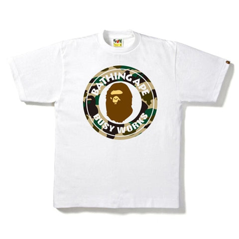 BAPE CLOTHING BAPE 1ST CAMO BUSY WORKS TEE WHITE/BEIGE