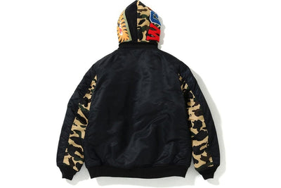 BAPE CLOTHING BAPE 1ST CAMO SHARK HOODIE JACKET BLACK