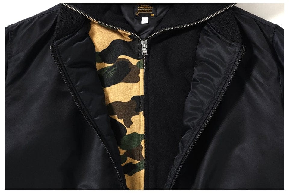 BAPE CLOTHING BAPE 1ST CAMO SHARK HOODIE JACKET BLACK