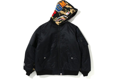 BAPE CLOTHING BAPE 1ST CAMO SHARK HOODIE JACKET BLACK