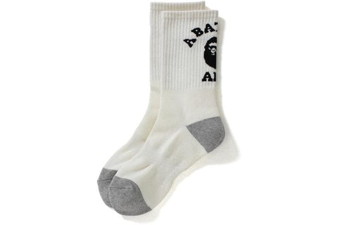 BAPE ACCESSORIES BAPE COLLEGE SOCKS WHITE qW8pq2tHn