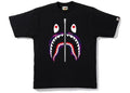 BAPE CLOTHING BAPE COLOR CAMO SHARK TEE BLACK/PURPLE