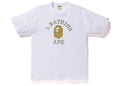 BAPE CLOTHING BAPE GLITTER COLLEGE TEE WHITE/GOLD