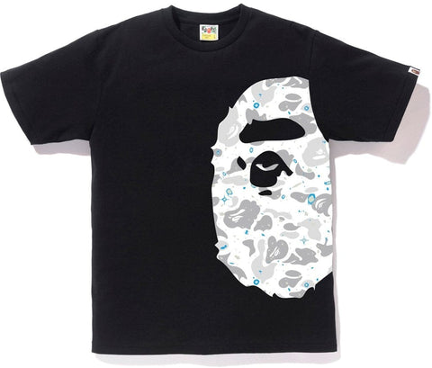 BAPE clothing BAPE SPACE CAMO SIDE BIG APE HEAD TEE BLACK