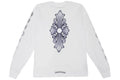 CHROME HEARTS CLOTHING CHROME HEARTS FLORAL CROSS LONG SLEEVE WHITE