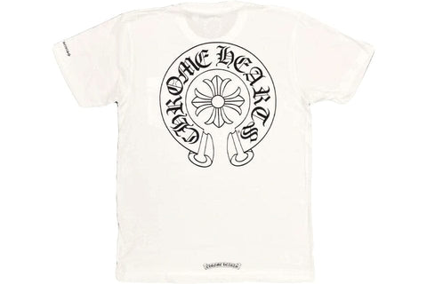 CHROME HEARTS CLOTHING CHROME HEART SHOE LOGO POCKET T-SHIRT WHITE
