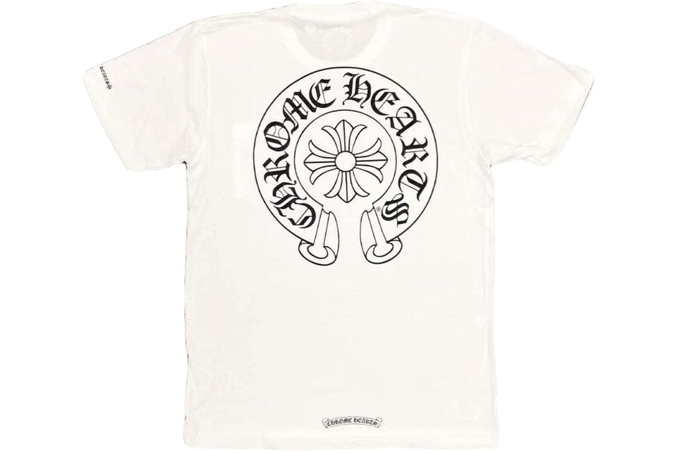 CHROME HEARTS CLOTHING CHROME HEART SHOE LOGO POCKET T-SHIRT BLANC