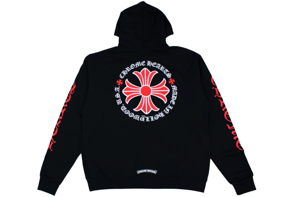 CHROME HEARTS CHROME HEARTS MADE IN HOLLYWOOD PLUS HOODIE BLACK/RED