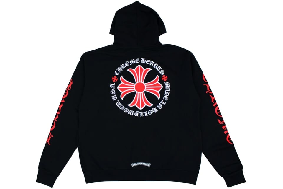 CHROME HEARTS CHROME HEARTS MADE IN HOLLYWOOD PLUS HOODIE NOIR/ROUGE
