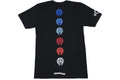 CHROME HEARTS CLOTHING CHROME HEARTS MULTI COLOR HORSE SHOE T-SHIRT BLACK