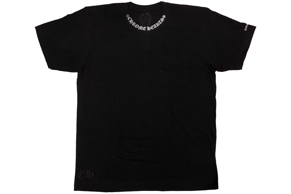 CHROME HEART NECK LOGO FUCK YOU SLEEVE T-SHIRT BLACK – ONE OF A KIND