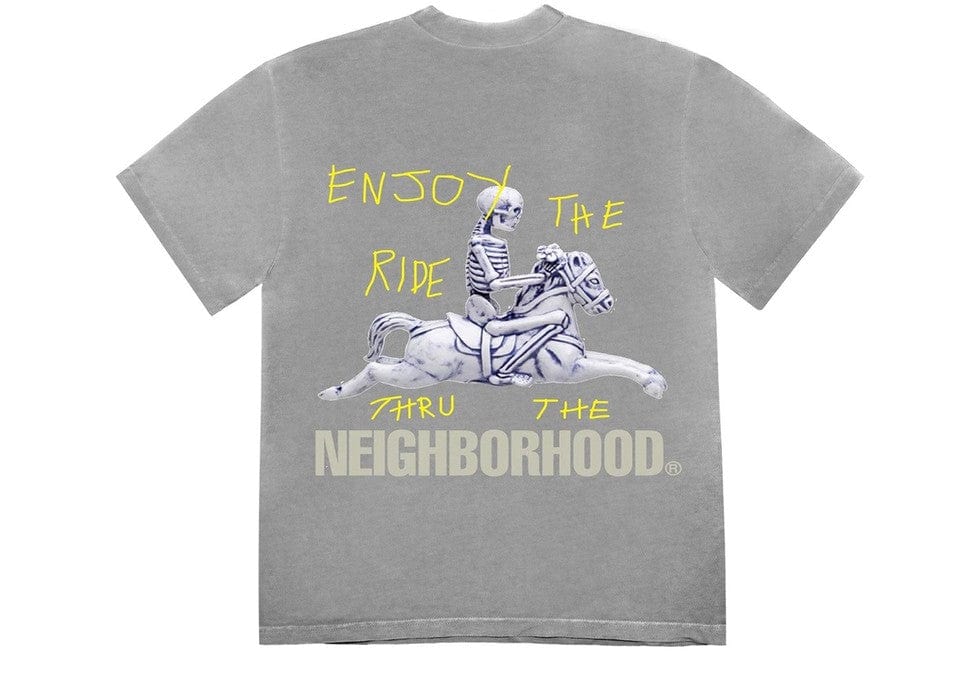 TRAVIS SCOTT CLOTHING TRAVIS SCOTT X NEIGHBORHOOD T-SHIRT GRIS