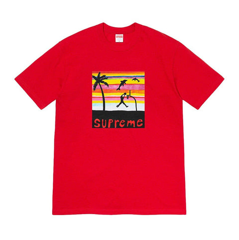 SUPREME CLOTHING SUPREME DUNK TEE RED