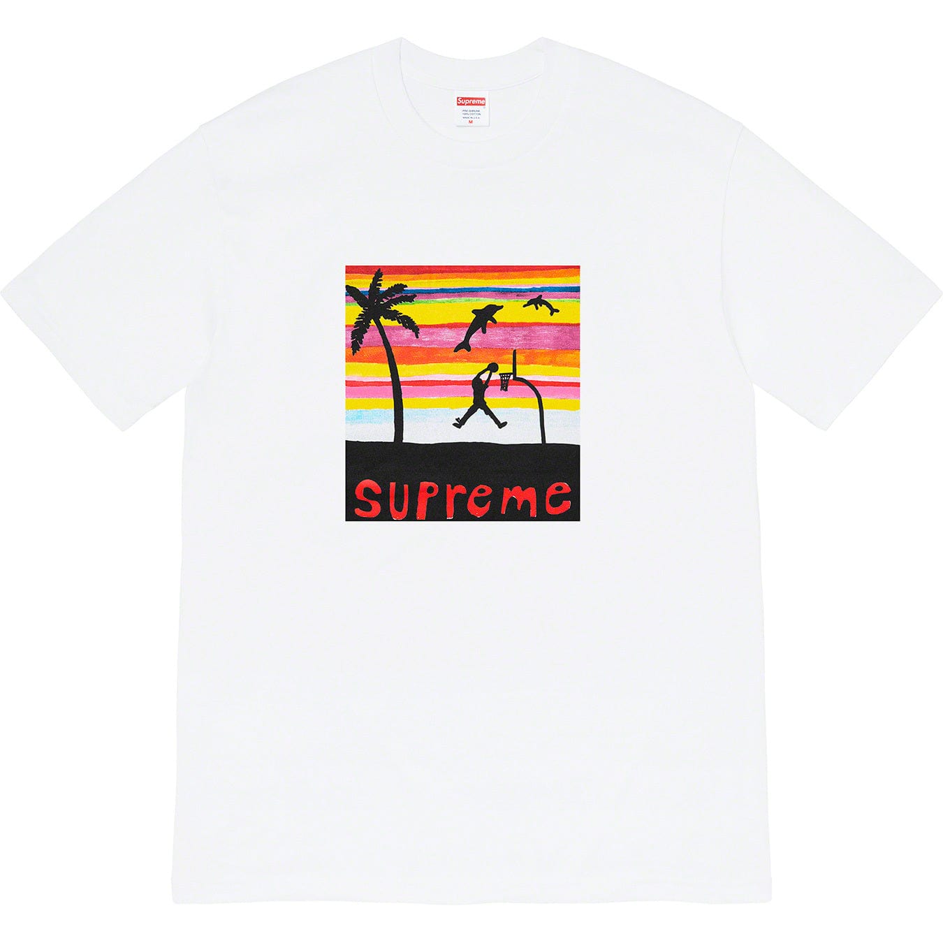 SUPREME CLOTHING SUPREME DUNK TEE BLANC