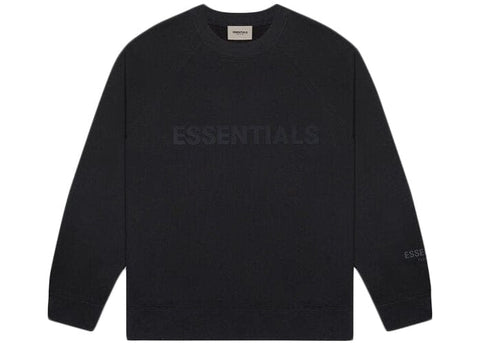 ESSENTIALS CLOTHING ESSENTIALS FOG 3D SILICON CREWNECK BLACK
