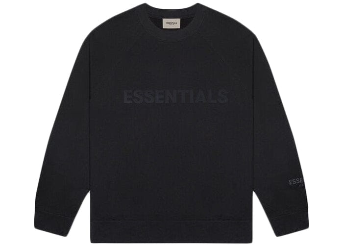 ESSENTIALS CLOTHING ESSENTIALS FOG 3D SILICON CREWNECK BLACK