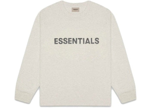ESSENTIALS CLOTHING ESSENTIALS FOG 3D SILICON LONG SLEEVE OATMEAL