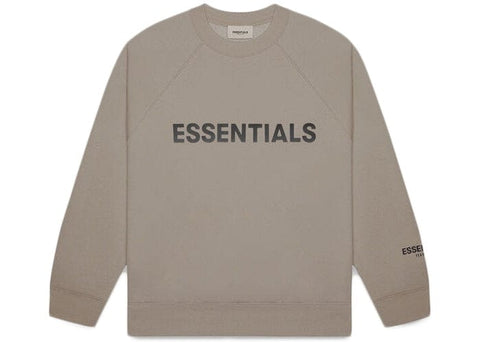 ESSENTIALS CLOTHING ESSENTIALS FOG 3D SILICON CREWNECK TAUPE