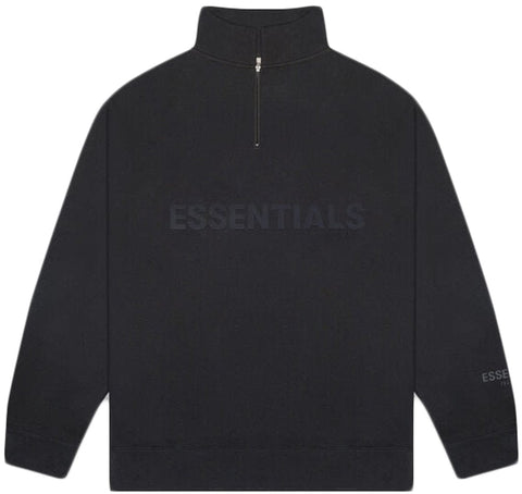 ESSENTIALS CLOTHING ESSENTIALS FOG HALF ZIP SWEATER BLACK
