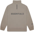 ESSENTIALS CLOTHING ESSENTIALS FOG TAUPE HOODIE HALF ZIP