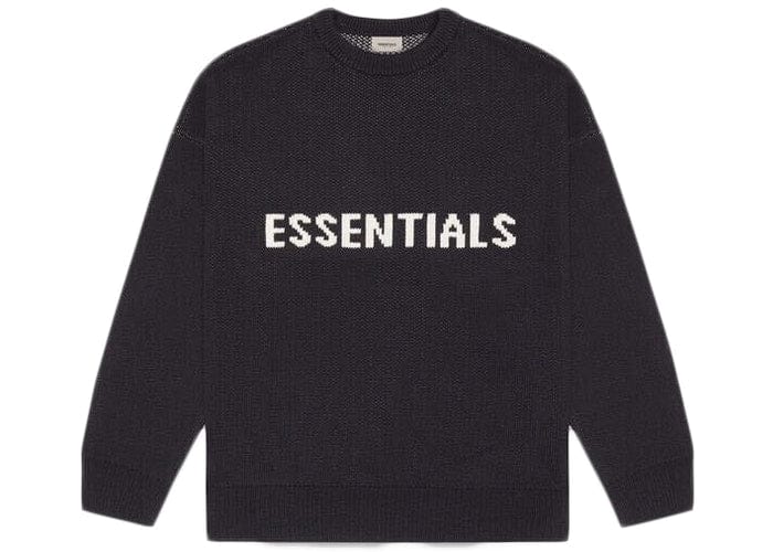 ESSENTIALS CLOTHING ESSENTIALS FOG KNIT SWEATER BLACK SLATE FOG-ESKSDS