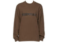 ESSENTIALS CLOTHING FEAR OF GOD ESSENTIALS X SSENSE 3D SILICON APPLIQUE LONG SLEEVE BROWN