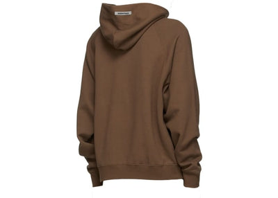 ESSENTIALS CLOTHING ESSENTIALS FOG X SSENSE 3D SILICON APPLIQUE PULLOVER HOODIE BROWN