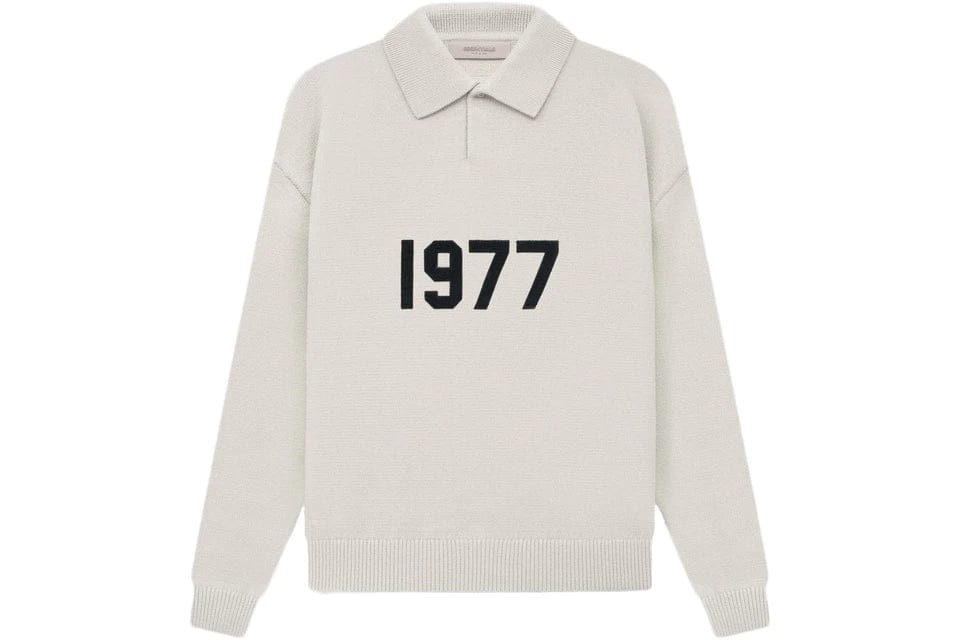 VÊTEMENTS ESSENTIELS POLO EN TRICOT FOG 1977 BLÉ