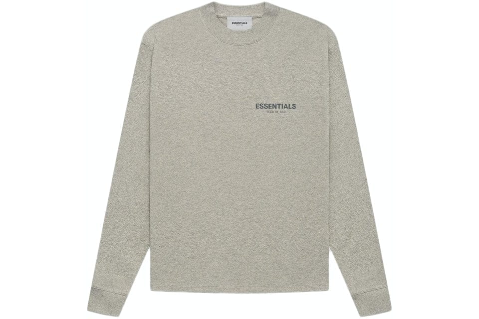 ESSENTIALS CLOTHING ESSENTIALS FOG CORE COLLECTION LONG SLEEVE DARK HEATHER OATMEAL