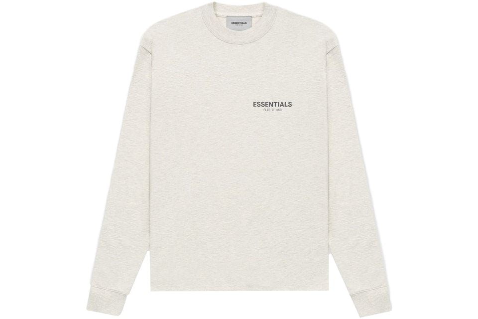 ESSENTIALS CLOTHING ESSENTIALS FOG CORE COLLECTION LONG SLEEVE LIGHT HEATHER OATMEAL