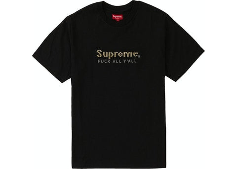 SUPREME CLOTHING SUPREME GOLD BARS TEE BLACK