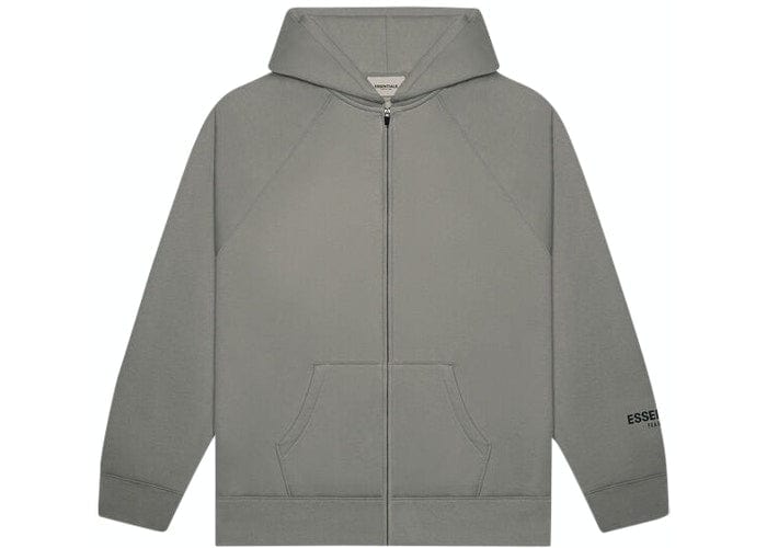 ESSENTIALS FOG 3D SILICON ZIP UP HOODIE GREY – ONE OF A KIND