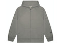 ESSENTIALS CLOTHING ESSENTIALS FOG 3D SILICON ZIP UP HOODIE GREY ZIP GREY