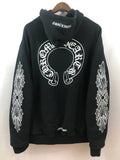 CHROME HEARTS CLOTHING CHROME HEARTS FUCK YOU THERMAL ZIP UP HOODIE BLACK