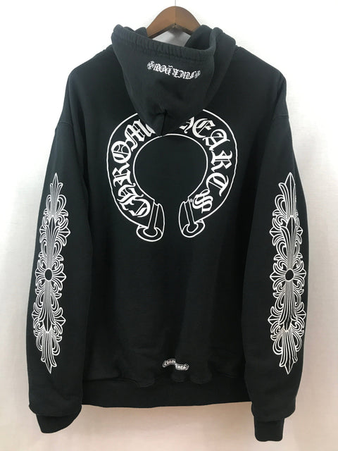 CHROME HEARTS CLOTHING CHROME HEARTS FUCK YOU THERMAL ZIP UP HOODIE BLACK