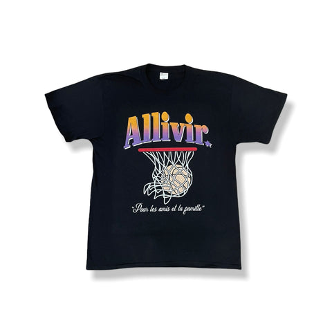 ALLIVIR LEAGUE CLOTHING ALLIVIR LEAGUE VINTAGE T-SHIRT BLACK