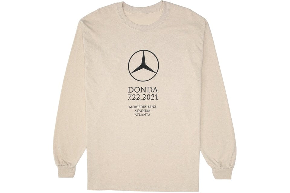 KANYE WEST CLOTHING KAYNE WEST DONDA ATLANTA LISTENING EVENT LONG SLEEVE CREAM