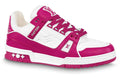 LOUIS VUITTON SHOES LOUIS VUITTON LV TRAINER FUSCHIA WHITE
