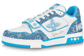 LOUIS VUITTON SHOES LOUIS VUITTON TRAINER MONOGRAM DENIM BLUE