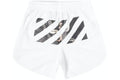 OFF WHITE CLOTHING OFF WHITE CARAVAGGIO ARROWS MESH SHORTS WHITE